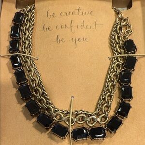 Chloe + Isabel Black and Gold Chain Necklace